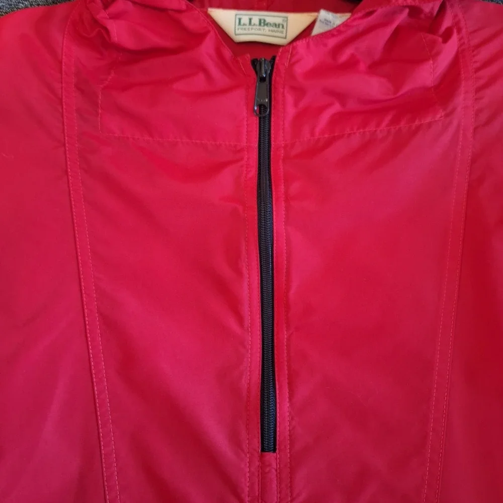 VTG‎ L.L. Bean Anorak Nylon Pullover Windbreaker Jacket Mens LT Red Hiking Camp